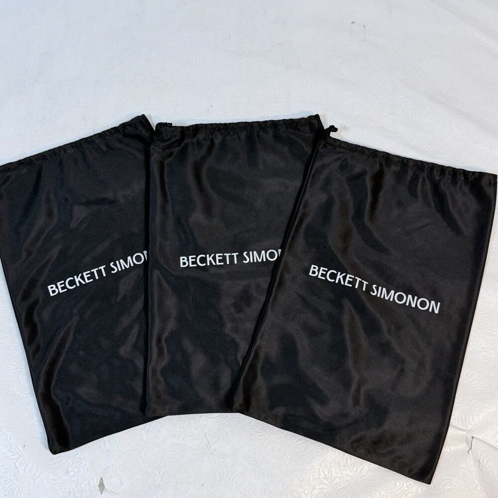 3 Beckett Simonon Black Drawstring Dust Bags